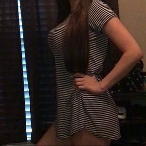 Cute striped T-shirt dress
